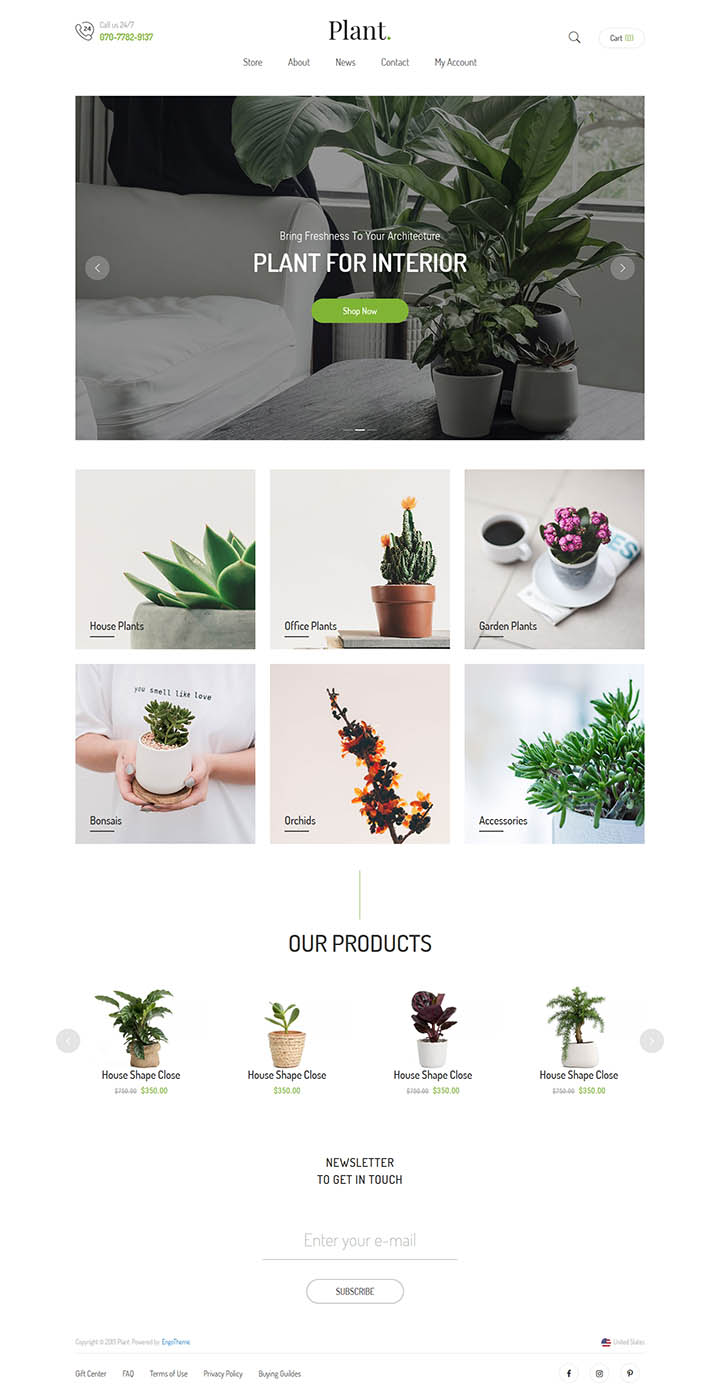 WordPress шаблон ThemeForest Plant