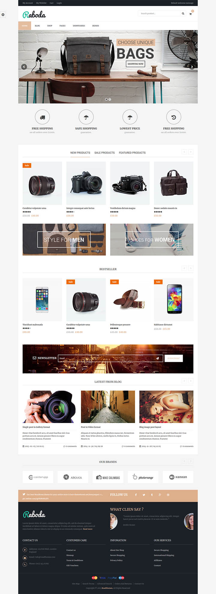 WordPress шаблон ThemeForest Raboda