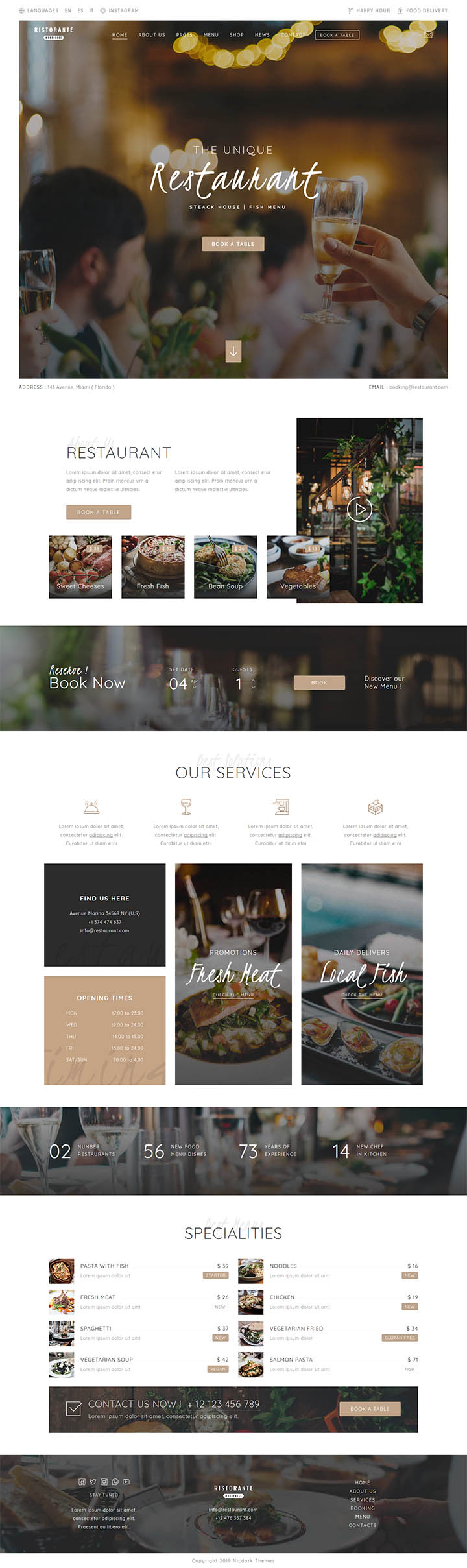 WordPress шаблон ThemeForest Ristorante