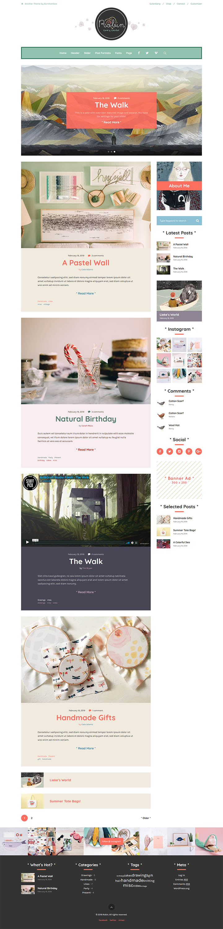 WordPress шаблон ThemeForest Robin