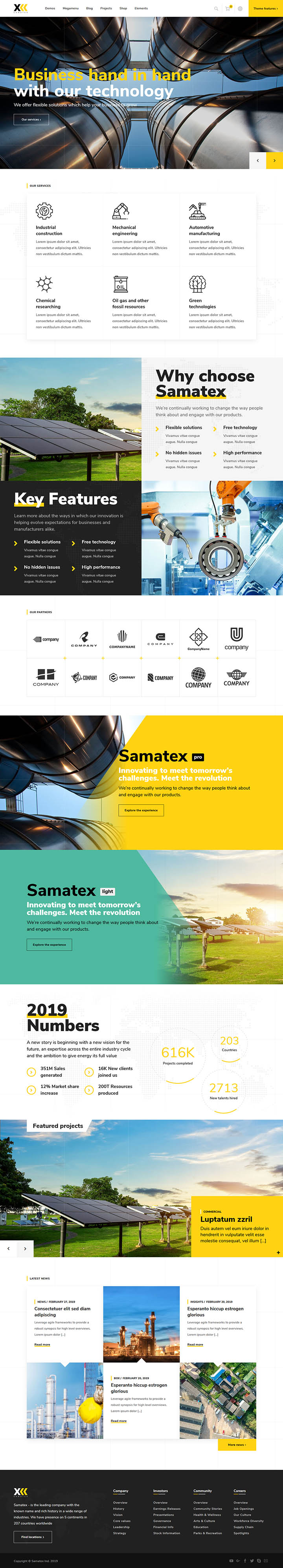 WordPress шаблон ThemeForest Samatex
