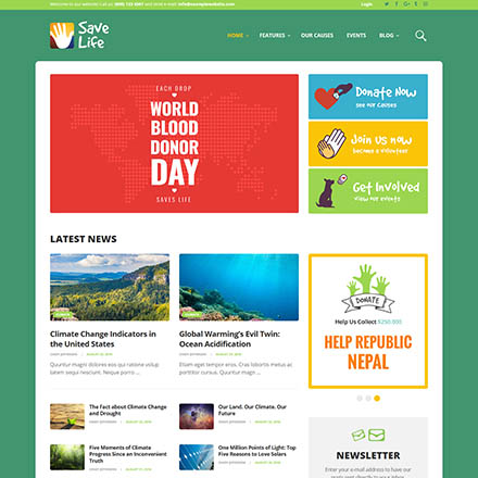 ThemeForest Save Life