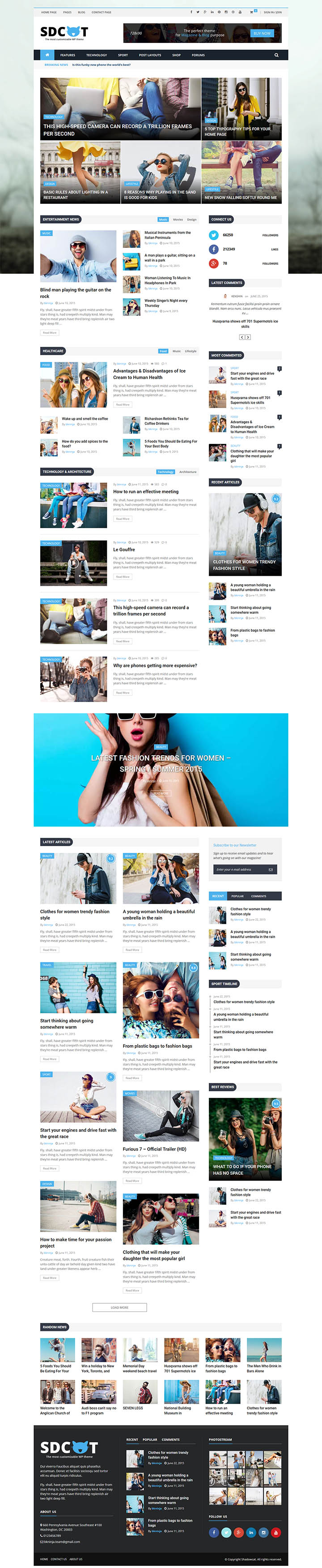 WordPress шаблон ThemeForest Shadowcat