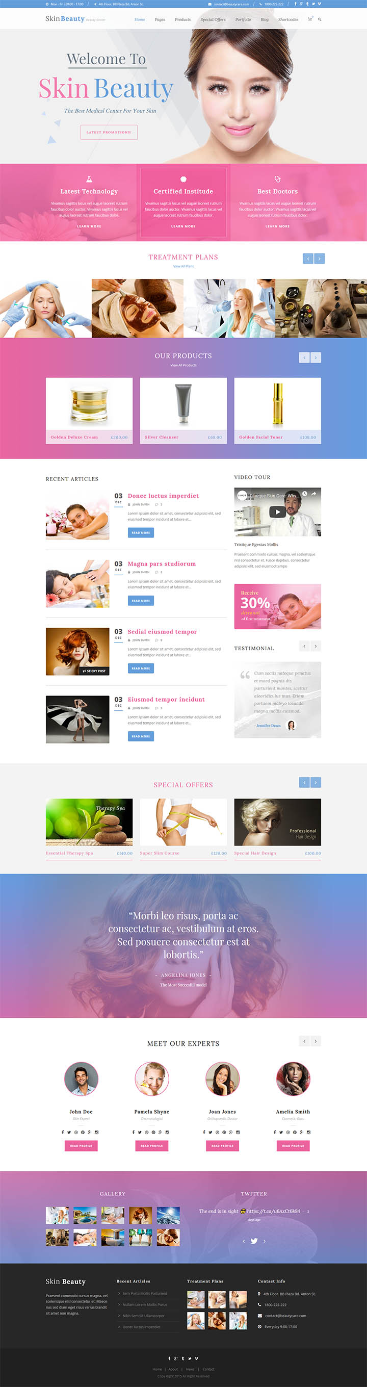 WordPress шаблон ThemeForest Skin Beauty