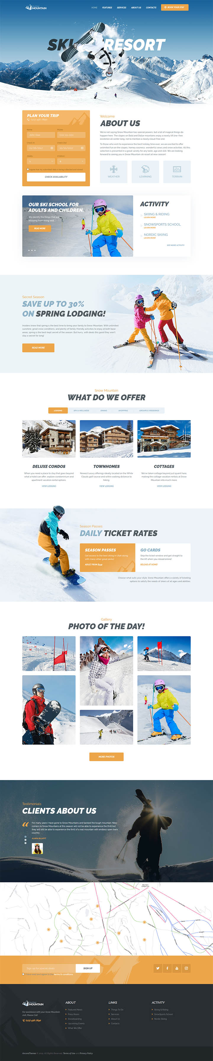 WordPress шаблон ThemeForest Snow Mountain