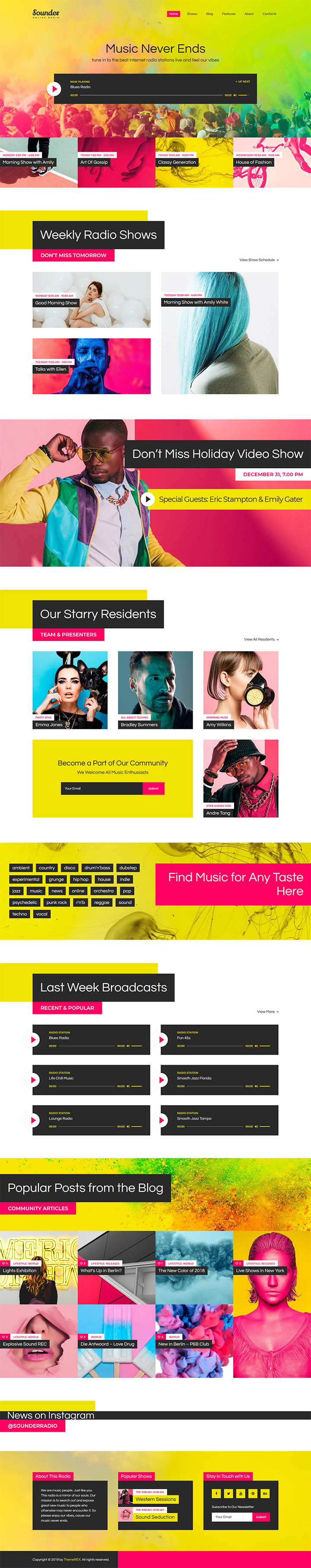 WordPress шаблон ThemeForest Sounder