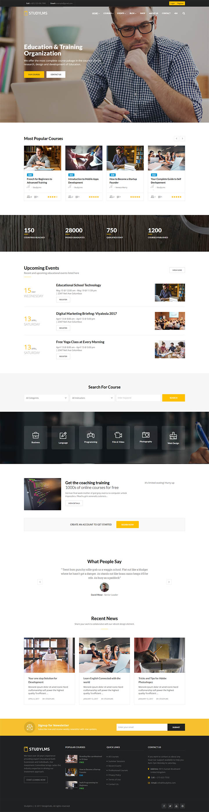 WordPress шаблон ThemeForest Studylms