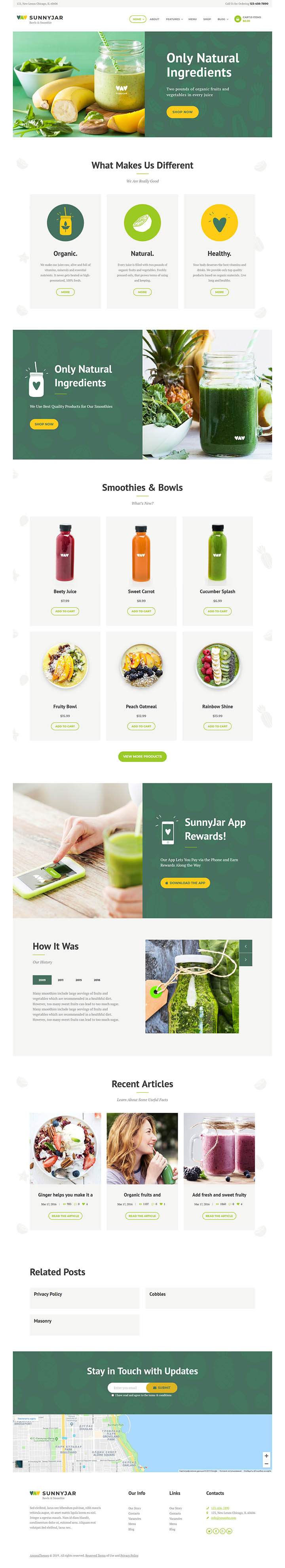 WordPress шаблон ThemeForest SunnyJar