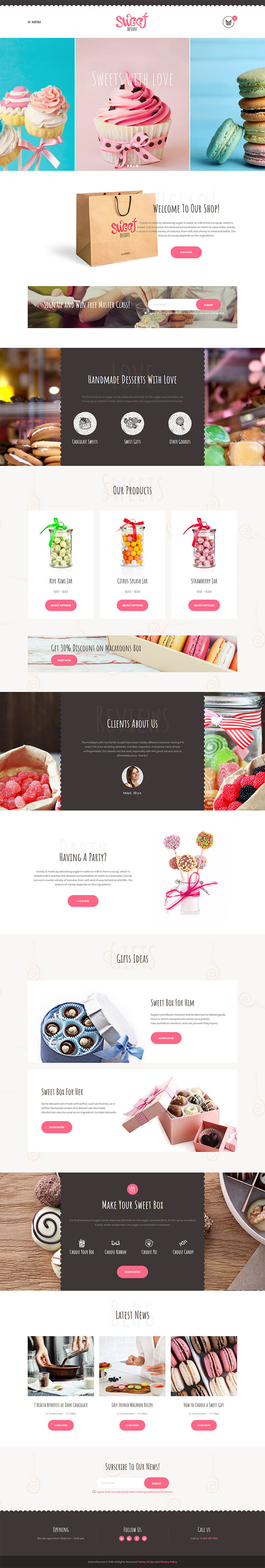 WordPress шаблон ThemeForest Sweet Dessert