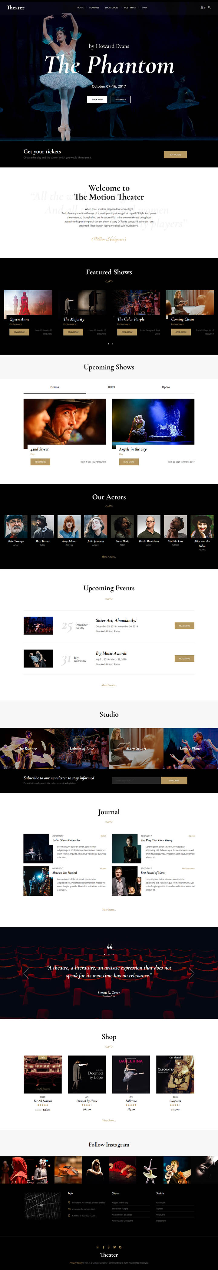 WordPress шаблон ThemeForest Theater