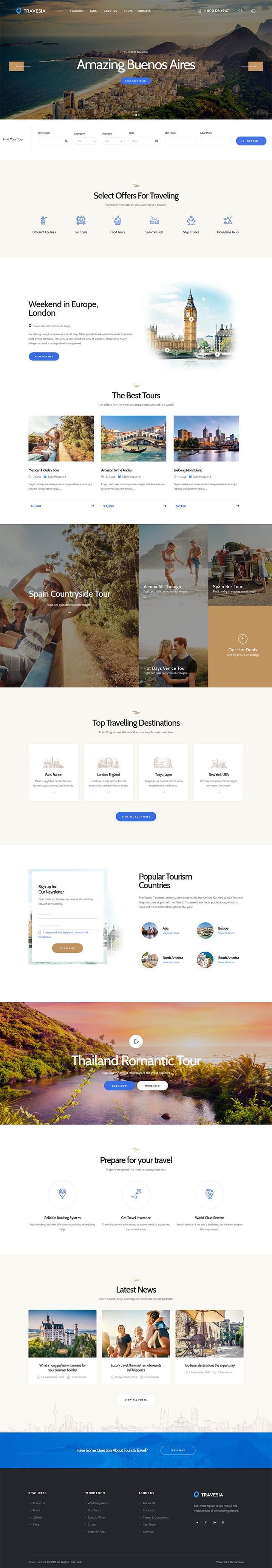 WordPress шаблон ThemeForest Travesia