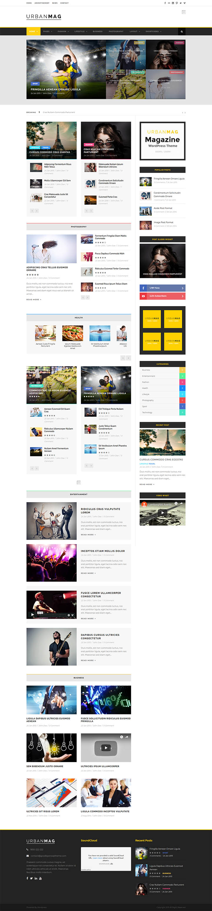 WordPress шаблон ThemeForest Urban Mag