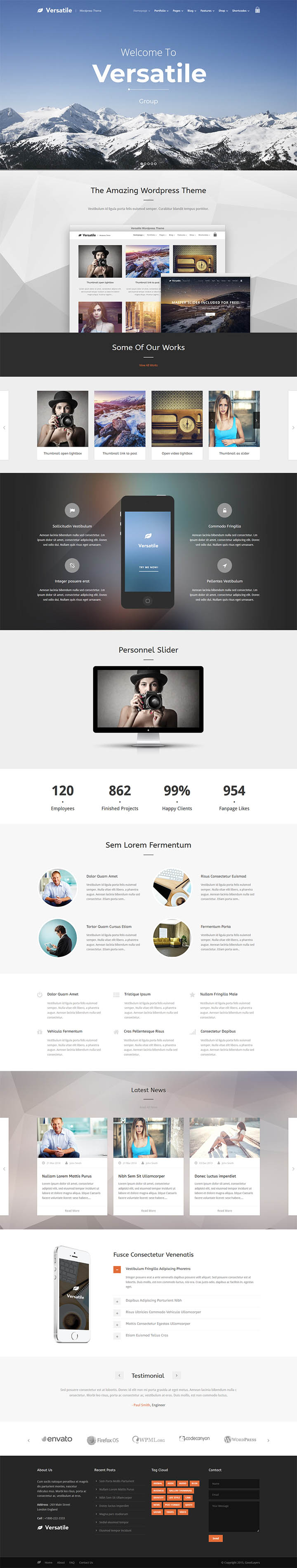 WordPress шаблон ThemeForest Versatile