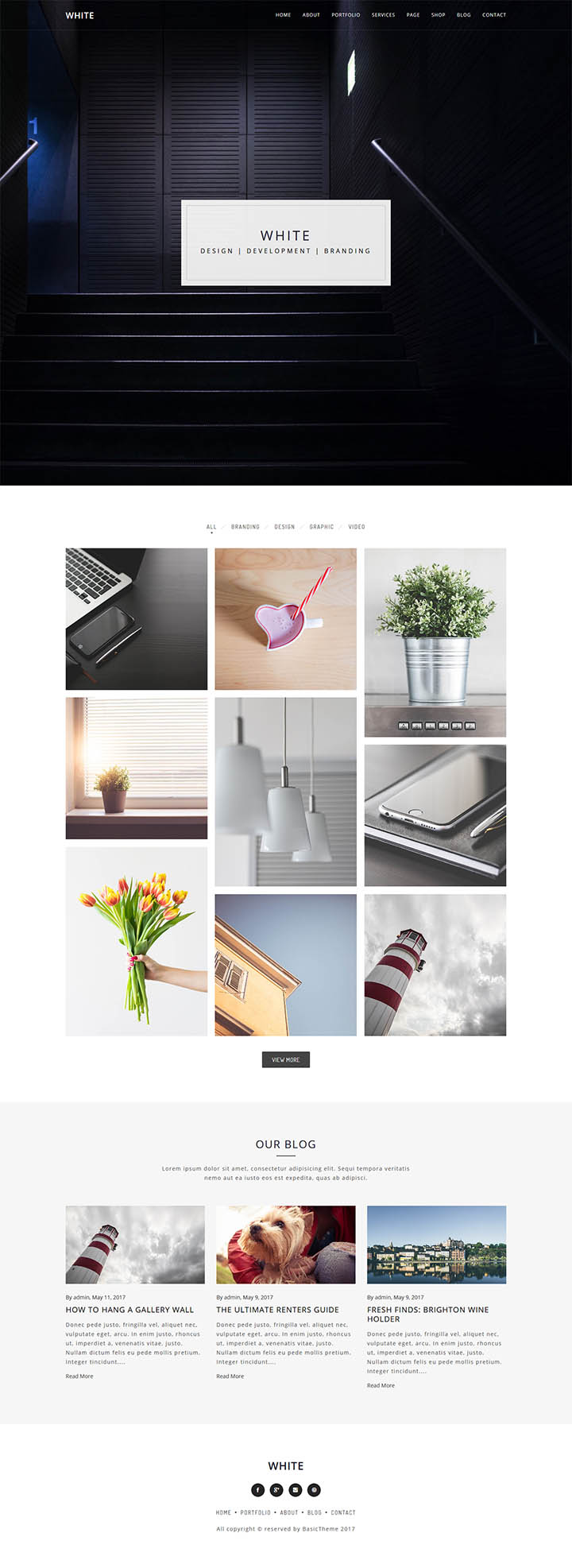 WordPress шаблон ThemeForest White