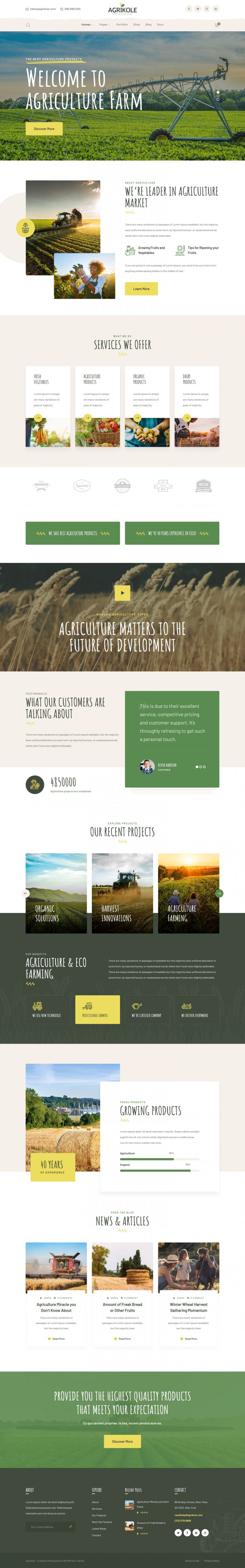 WordPress шаблон ThemeForest Agrikole