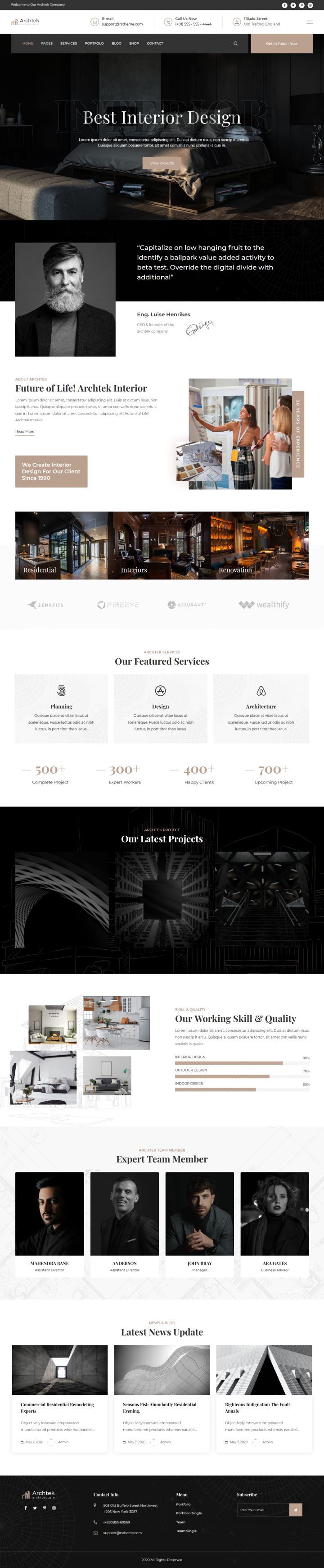 WordPress шаблон ThemeForest Archtek