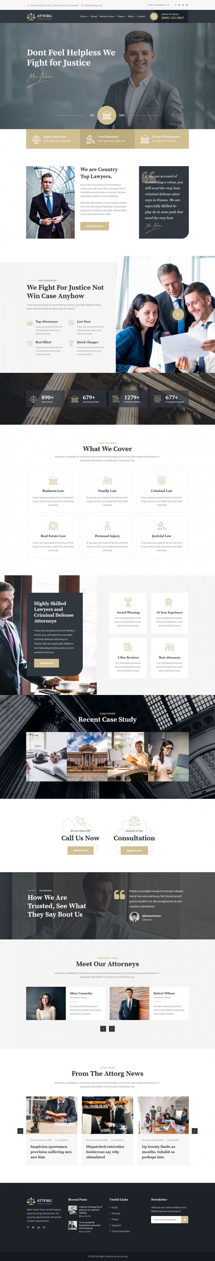 WordPress шаблон ThemeForest Attorg