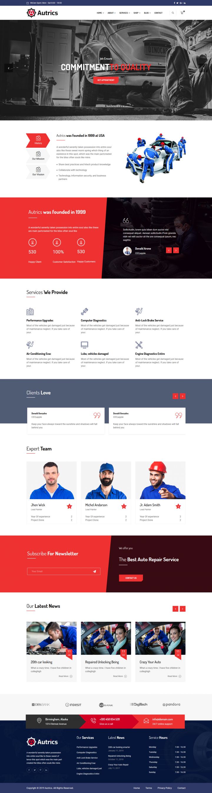 WordPress шаблон ThemeForest Autrics