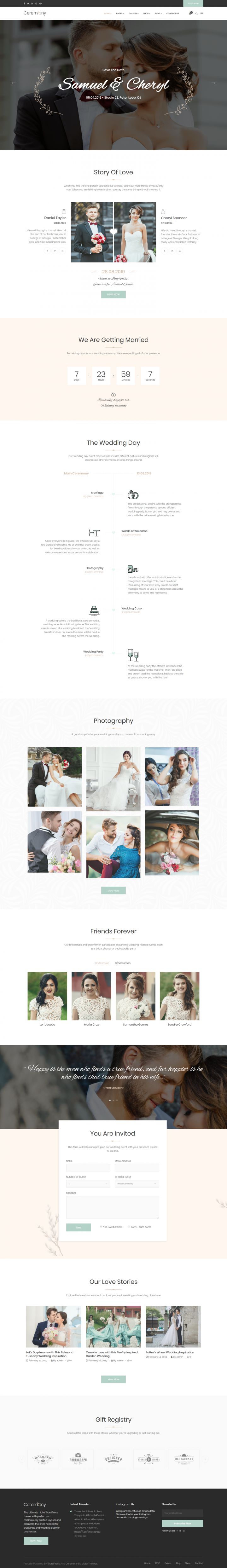 WordPress шаблон ThemeForest Ceremony