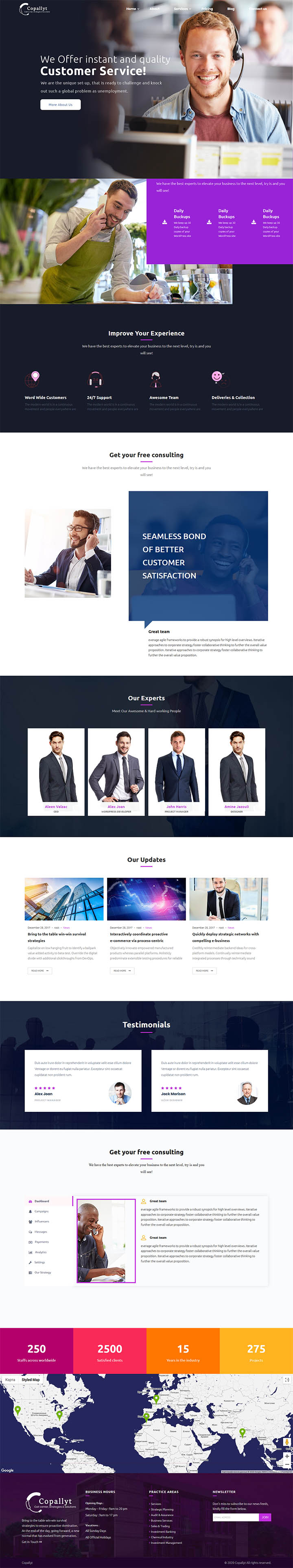 WordPress шаблон ThemeForest Copallyt