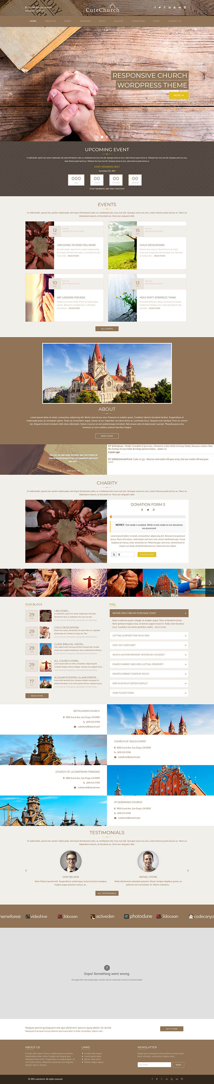 WordPress шаблон ThemeForest CuteChurch