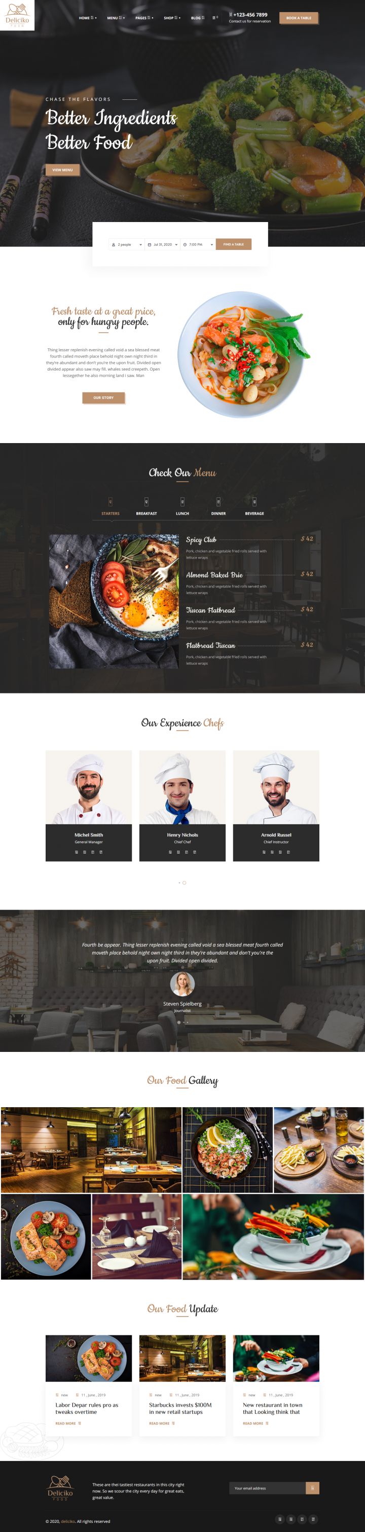 WordPress шаблон ThemeForest Deliciko