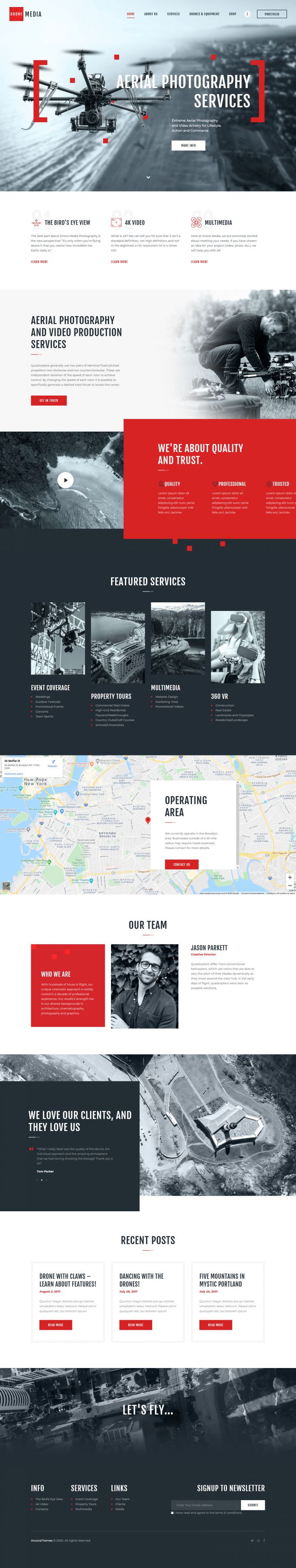 WordPress шаблон ThemeForest Drone Media