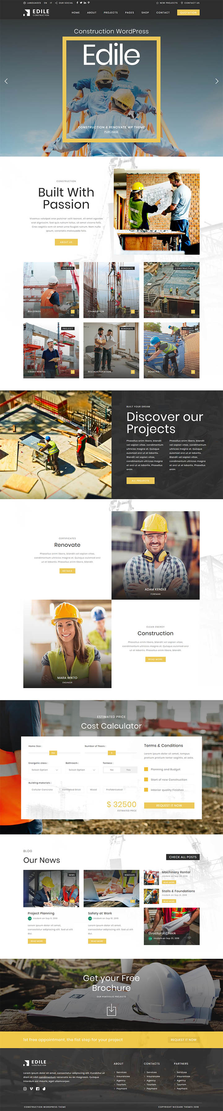 WordPress шаблон ThemeForest Edile