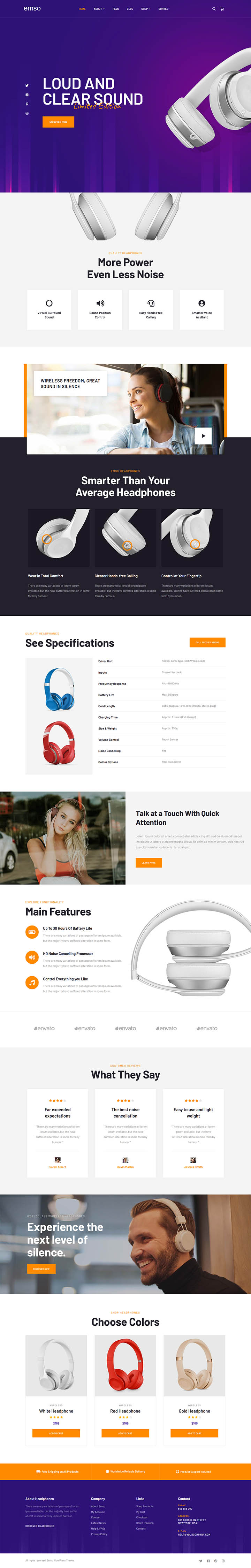 WordPress шаблон ThemeForest Emso