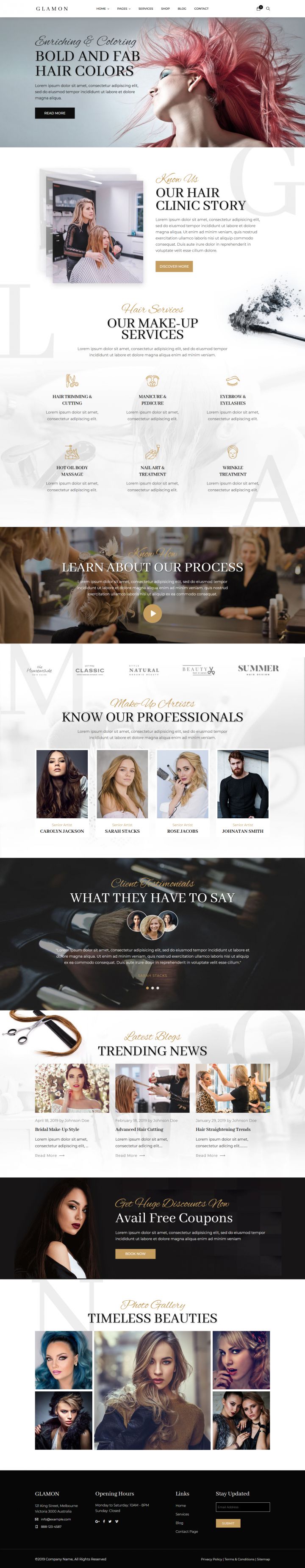 WordPress шаблон ThemeForest Glamon