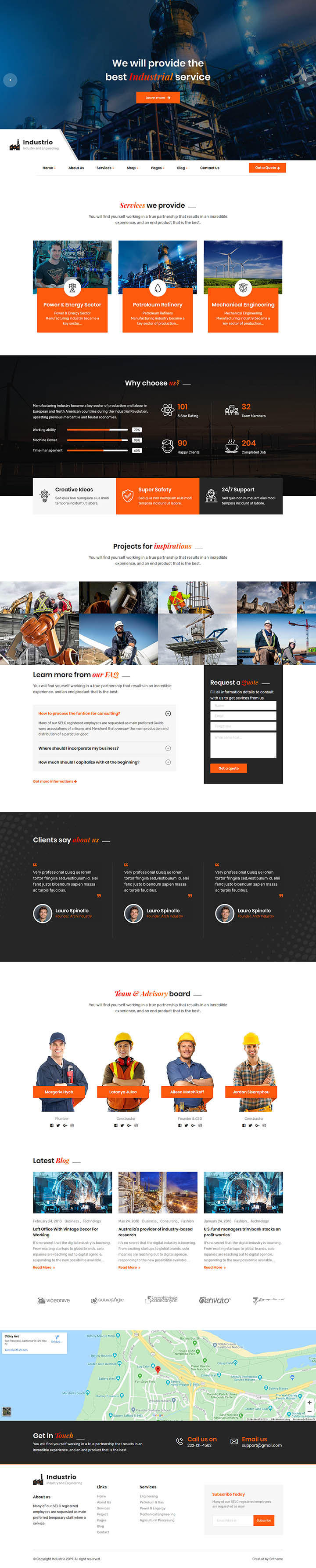 WordPress шаблон ThemeForest Industrio