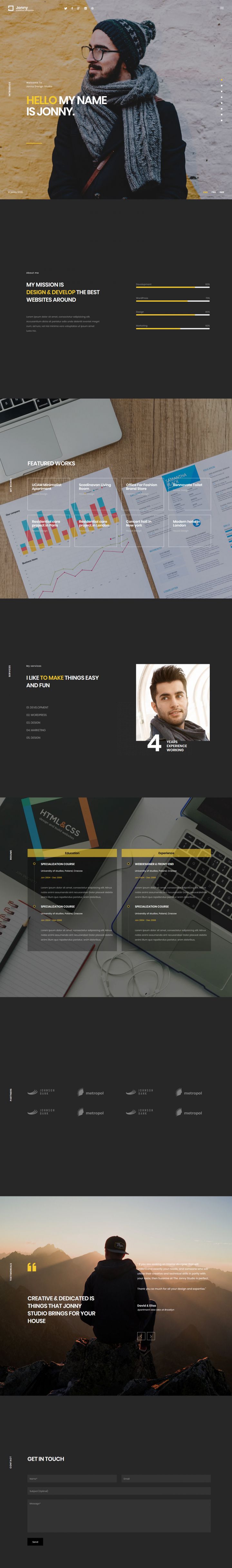 WordPress шаблон ThemeForest Jonny