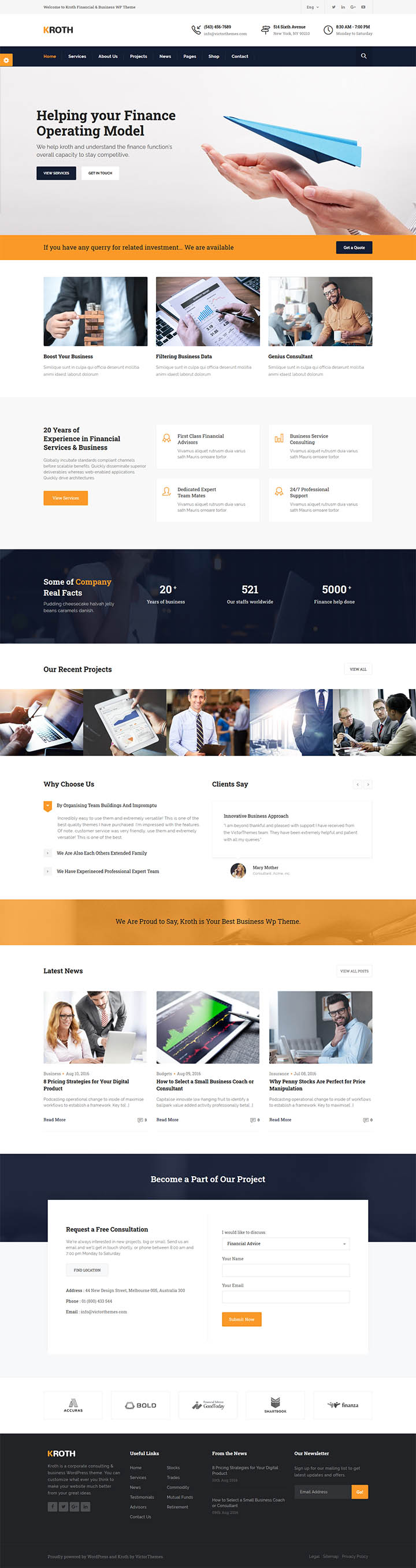 WordPress шаблон ThemeForest Kroth