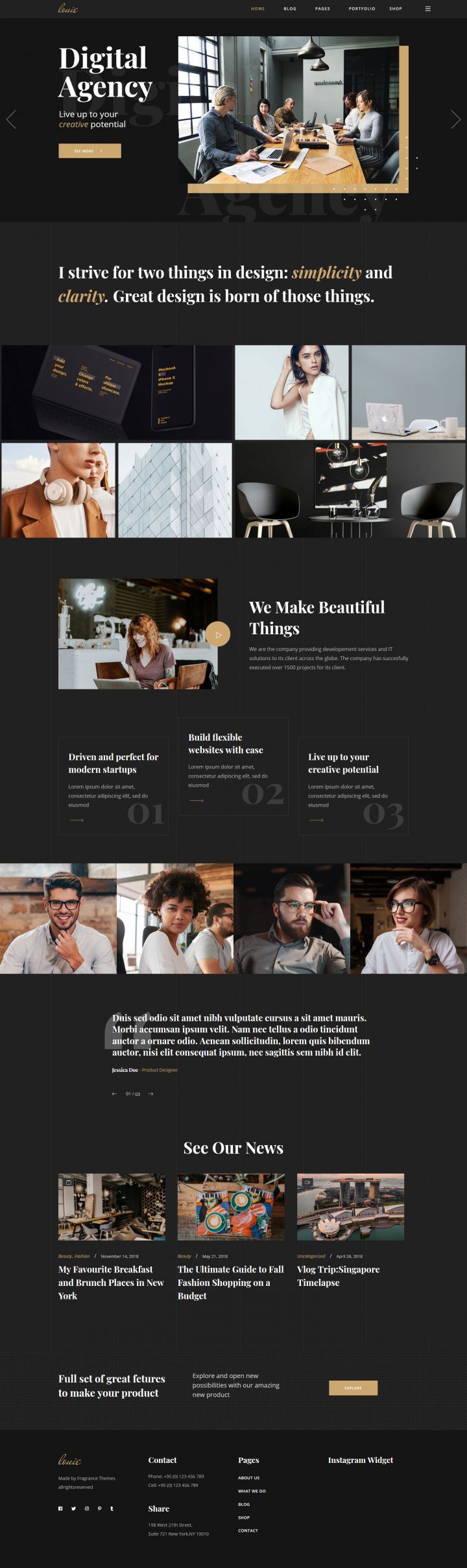 WordPress шаблон ThemeForest Louie