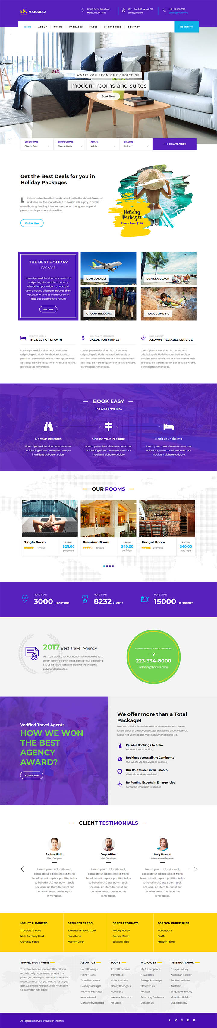 WordPress шаблон ThemeForest Maharaj Hotel