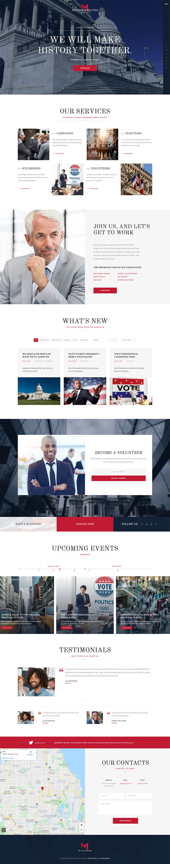 WordPress шаблон ThemeForest MCKinneys Politics