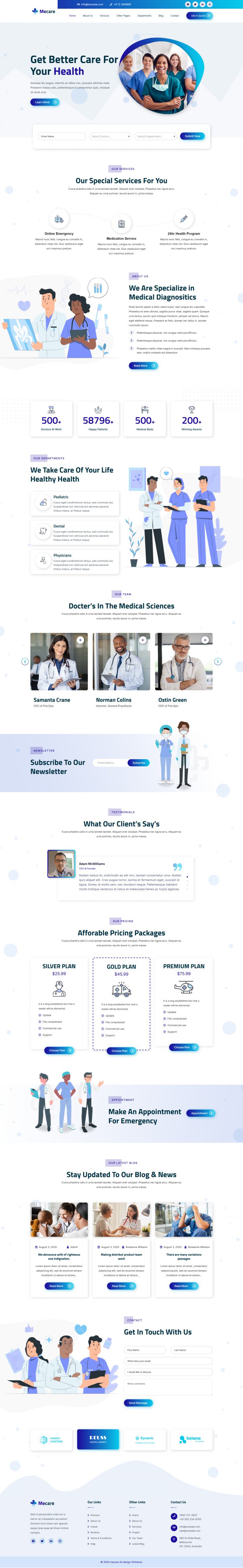 WordPress шаблон ThemeForest Mecare