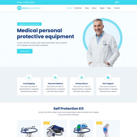 ThemeForest Medical Equipment