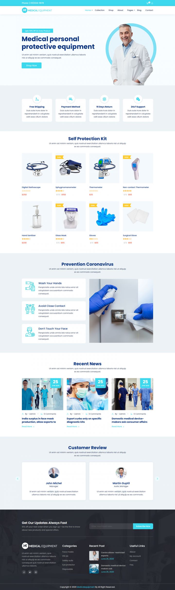 WordPress шаблон ThemeForest Medical Equipment