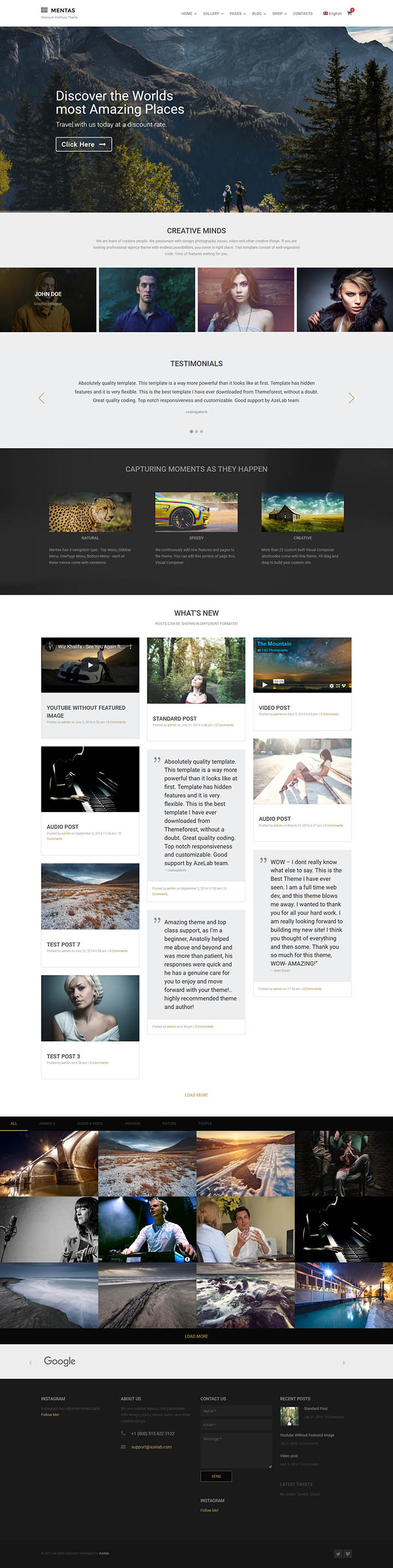 WordPress шаблон ThemeForest Mental