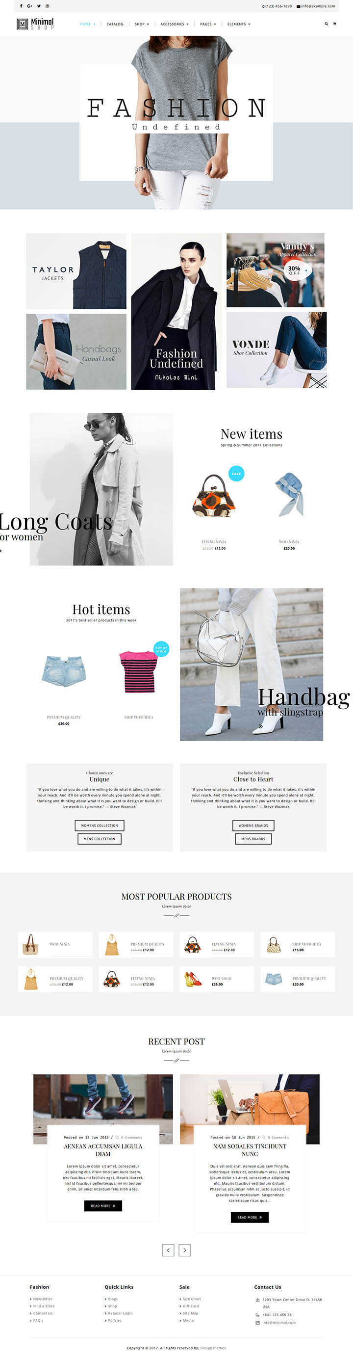 WordPress шаблон ThemeForest Minimal Shop