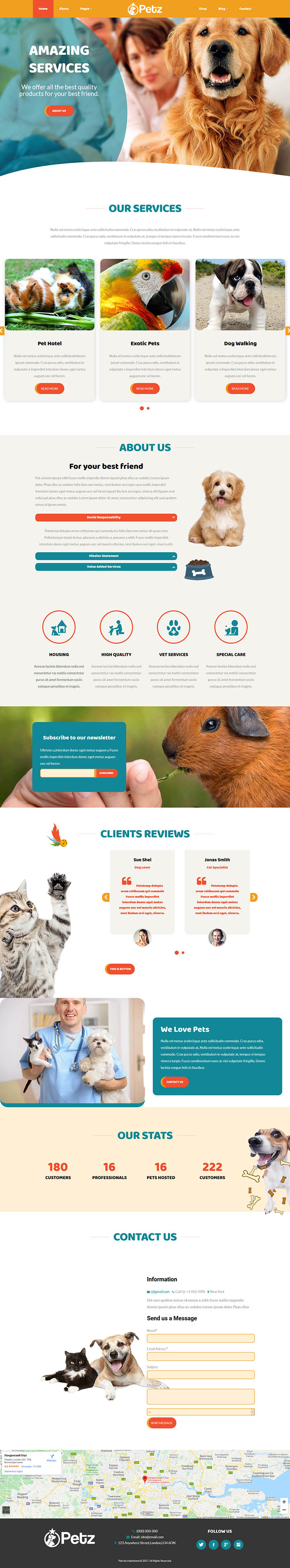 WordPress шаблон ThemeForest Petz