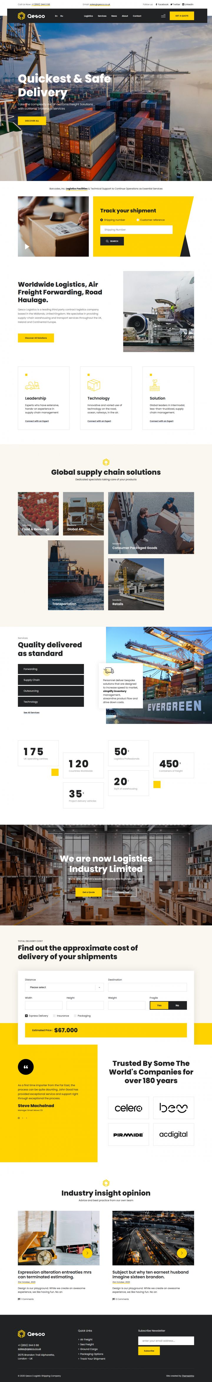 WordPress шаблон ThemeForest Qesco