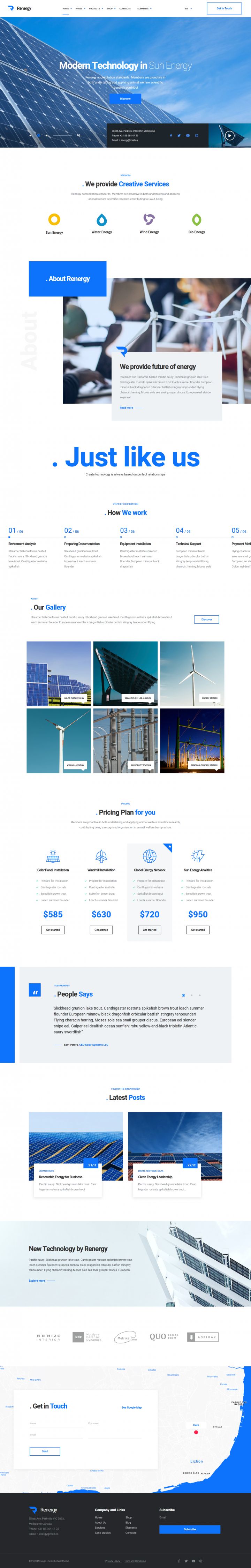 WordPress шаблон ThemeForest Renergy