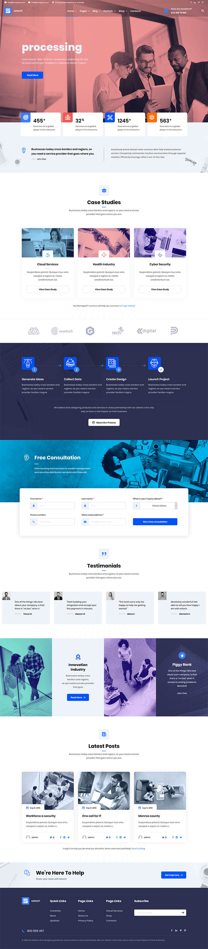 WordPress шаблон ThemeForest Setech