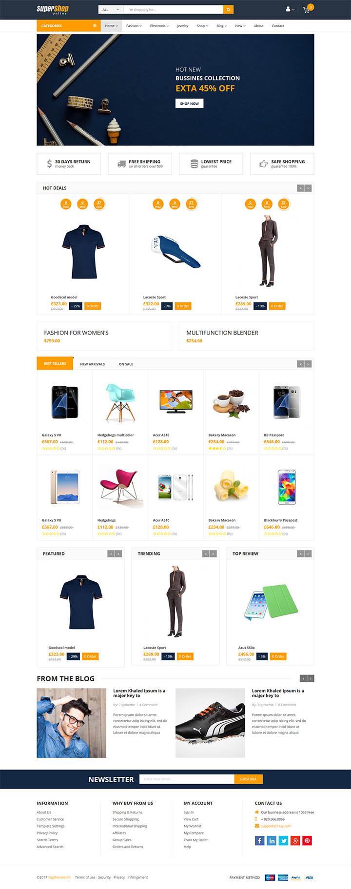 WordPress шаблон ThemeForest Super Shop