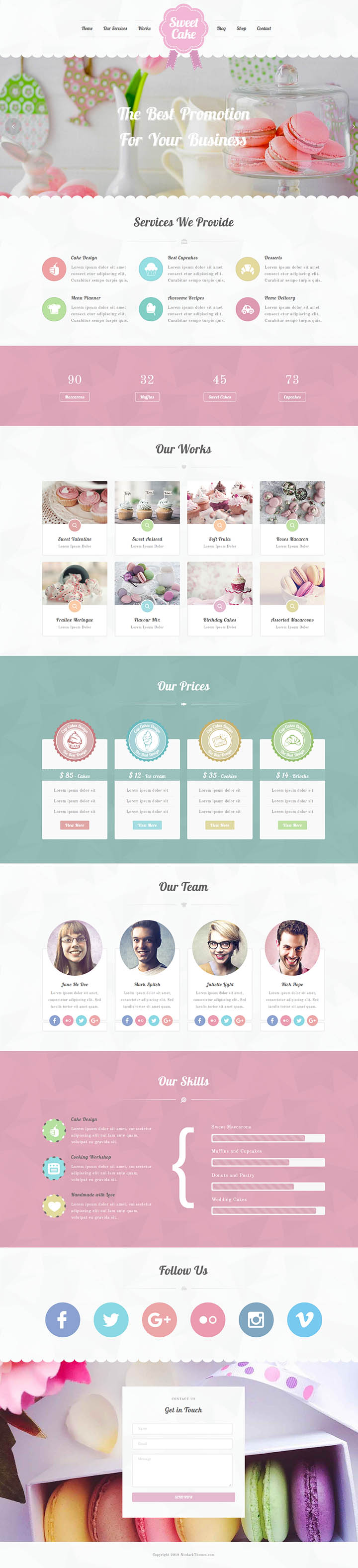 WordPress шаблон ThemeForest Sweet Cake