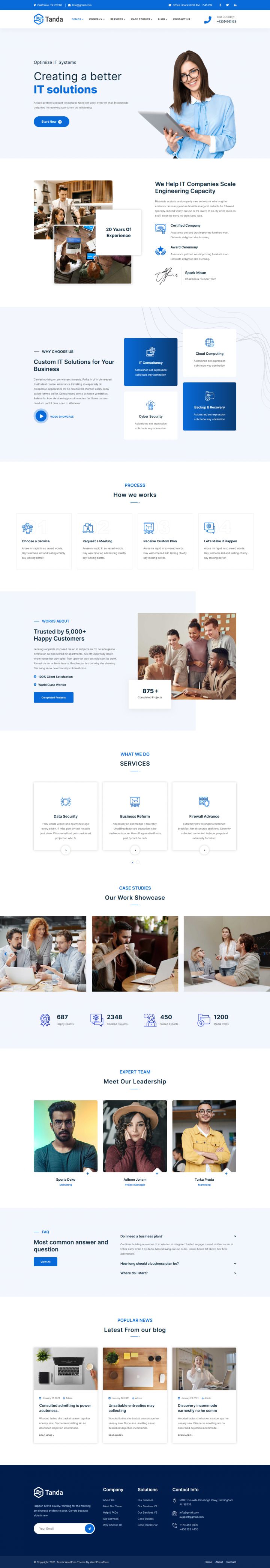 WordPress шаблон ThemeForest Tanda