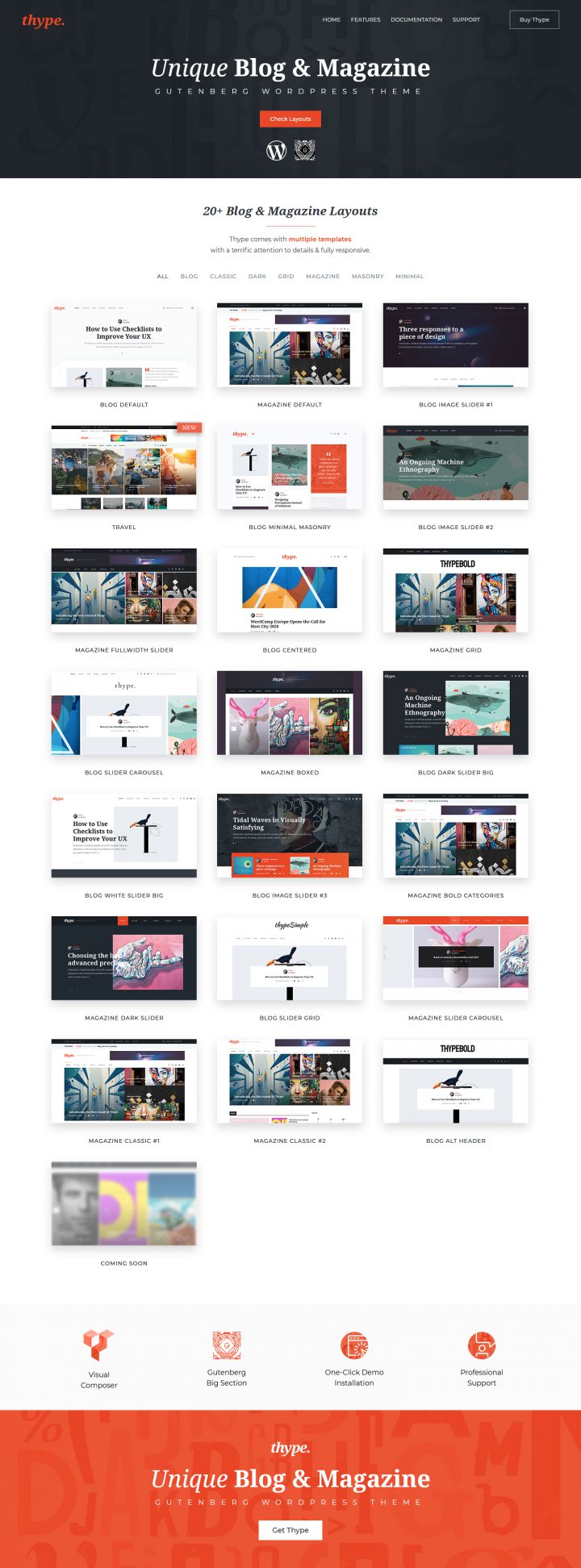 WordPress шаблон ThemeForest Thype