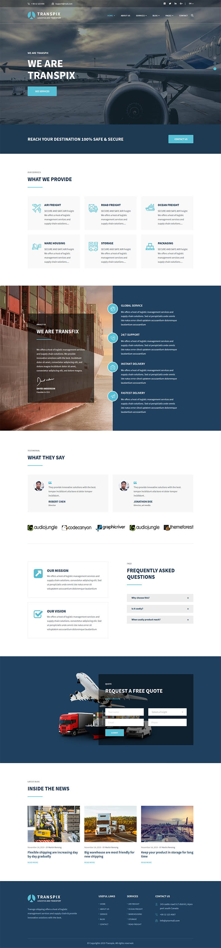 WordPress шаблон ThemeForest Transpix